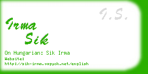 irma sik business card